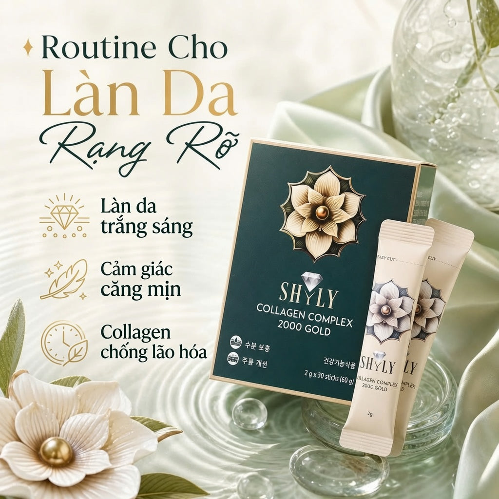 Collagen uống Collagen Shyly hỗ trợ trắng sáng da da căng bóng da căng mọng chống lão hóa