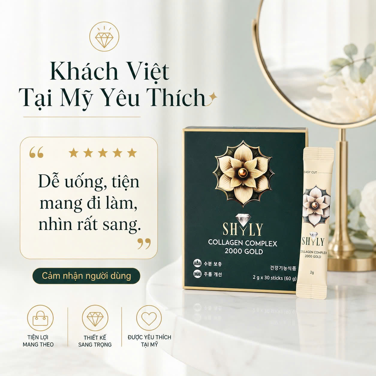 Hình ảnh truyền thông SHYLY Collagen dành cho khách Việt tại Mỹ